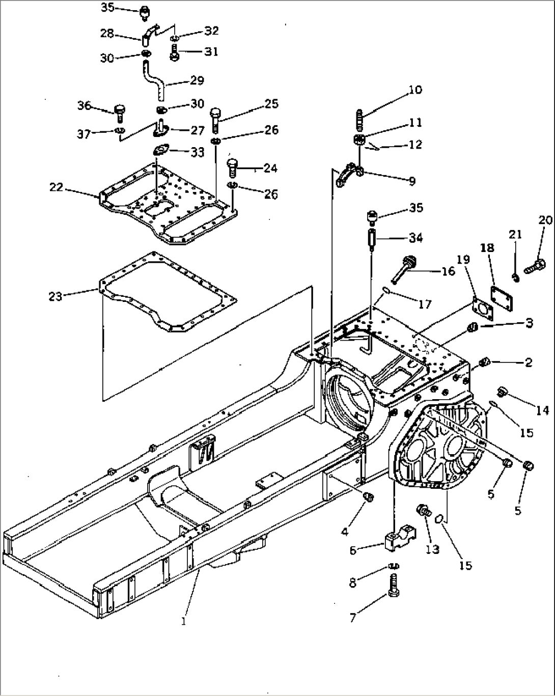 STEERING CASE AND MAIN FRAME(#45535-)