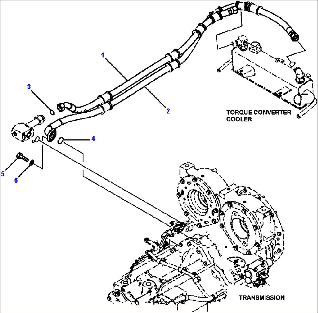 F4300-02A0 TORQUE CONVERTER AND TRANSMISSION TORQUE CONVERTER COOLING LINE (1/2)