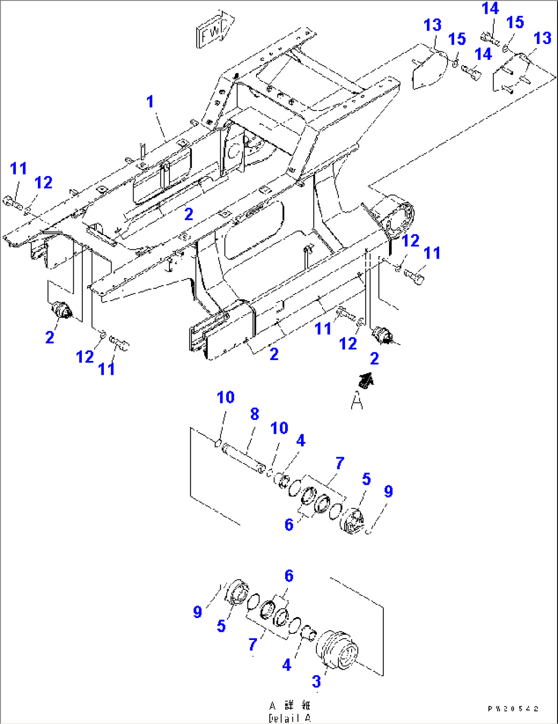 TRACK FRAME AND TRACK ROLLER