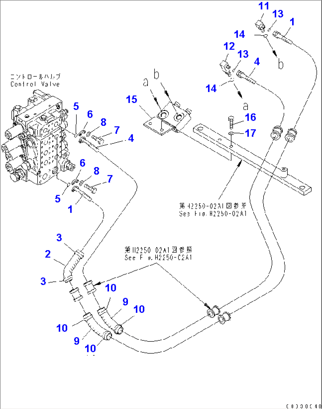 REAR HYDRAULIC LINE (RIPPER PIPING)