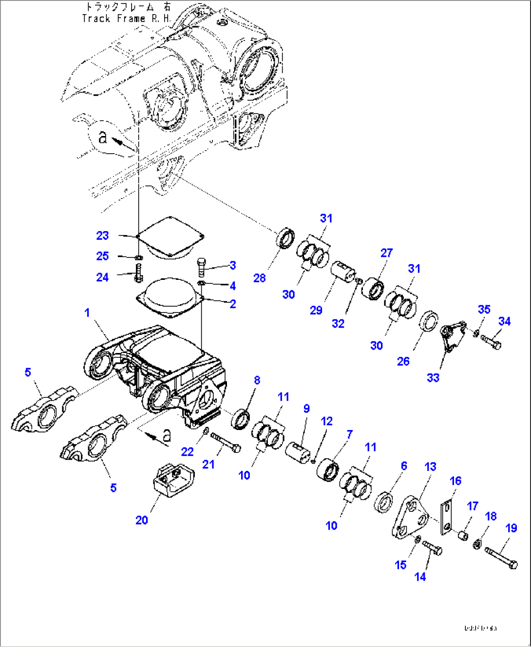 Track Frame, 2nd, 3rd and 4th Bogie, R.H. (#30425-)