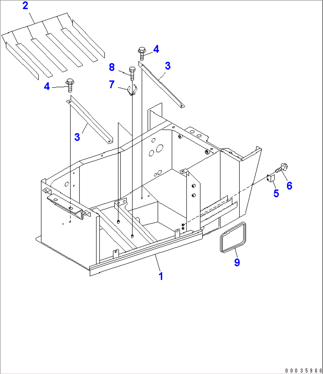 BATTERY BOX (LOWER FENDER¤ L.H.) (1/2)(#1173-)