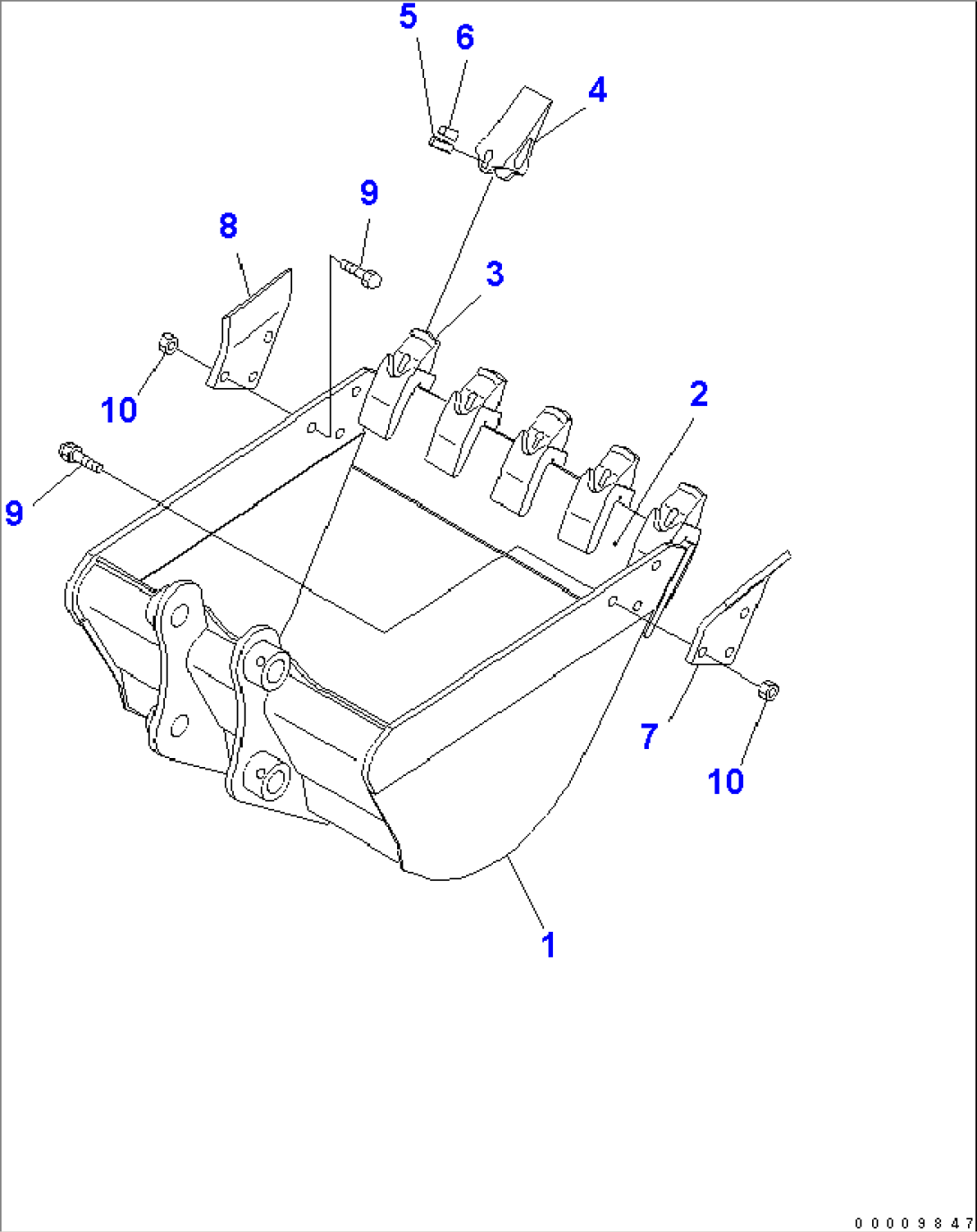 BUCKET¤ 0.12M3 (MINI 0.20M3) 700MM WIDE