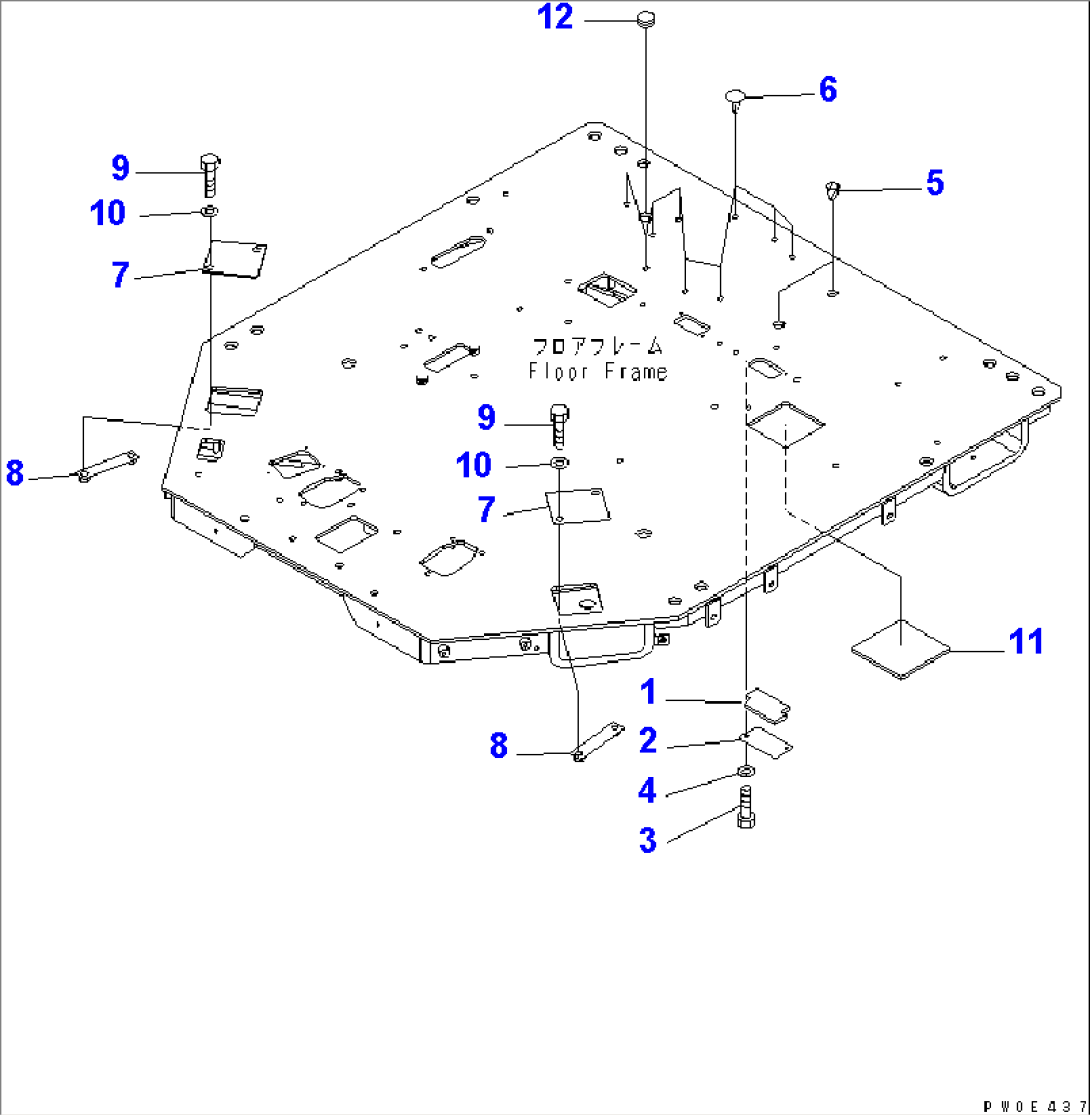 FLOOR FRAME (PLATE) (WITHOUT CAB)