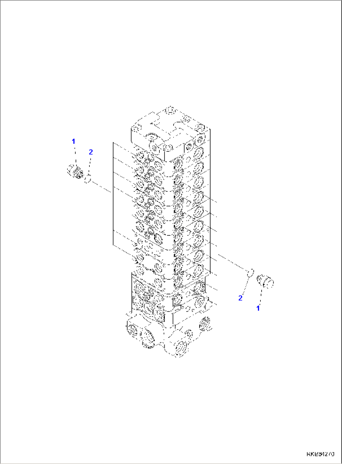 MAIN CONTROL VALVE, 1-ATTACHMENT, INNER PARTS (11/15)