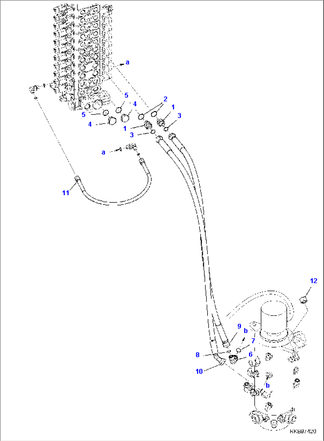 REAR BLADE CIRCUIT, UPPER LINE