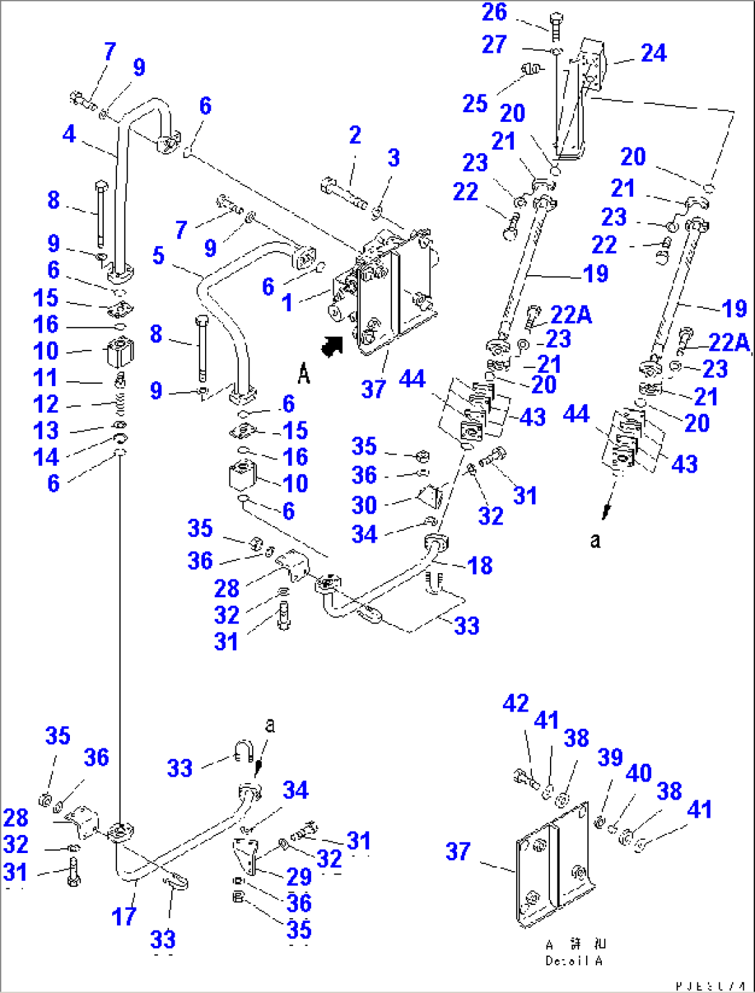 STEERING OIL PIPING (VALVE LINE) (FOR JOY STICK STEERING)(#10881-)