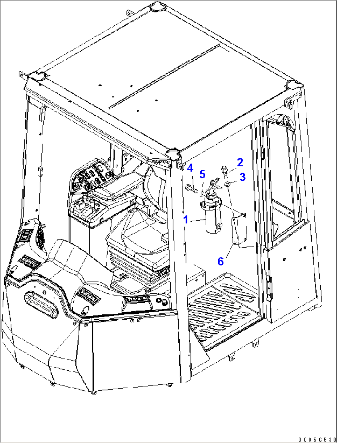 FIRE EXTINGUISHER (ENGLISH)(#55001-)