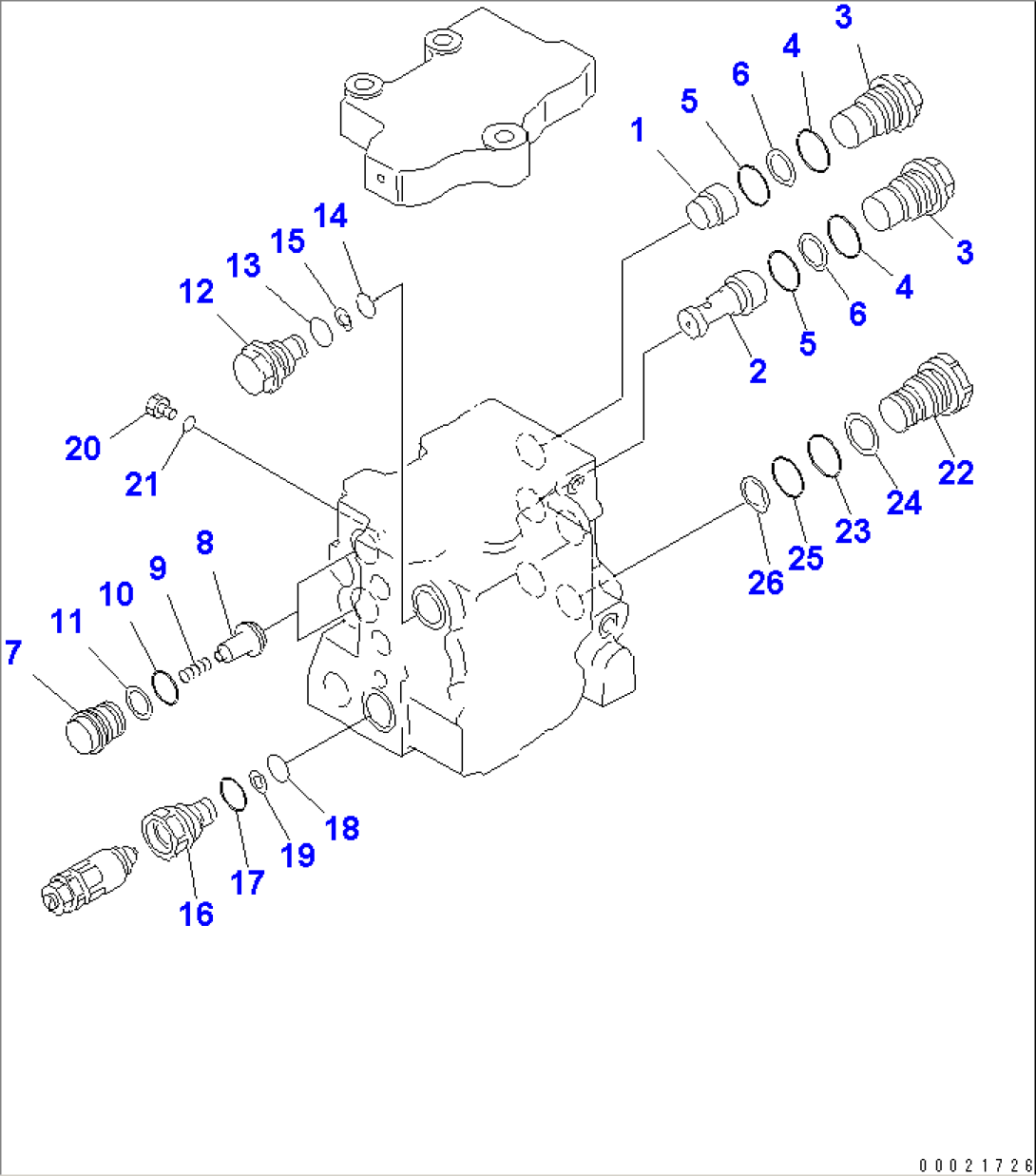 CONTROL VALVE (2-SPOOL) (3/5) (STD)