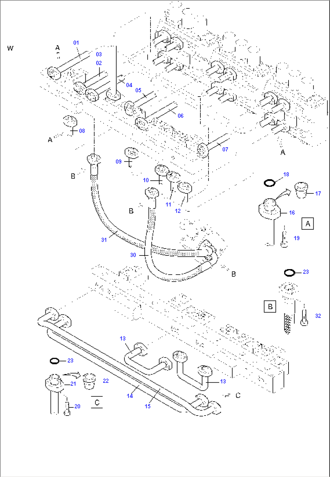 Pressure Lines, Control Blocks - Manifold