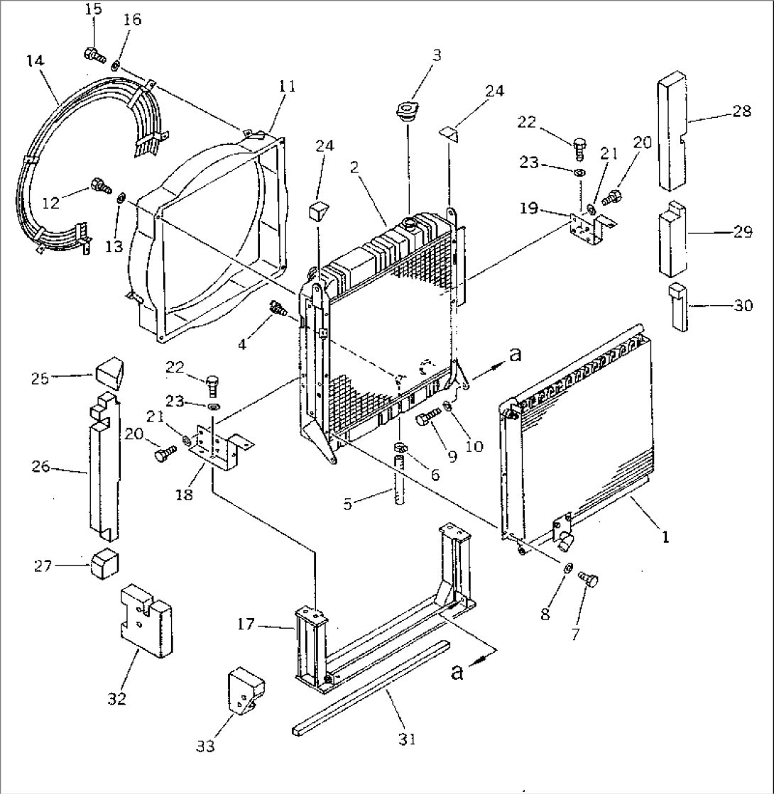 RADIATOR AND OIL COOLER(#2301-)