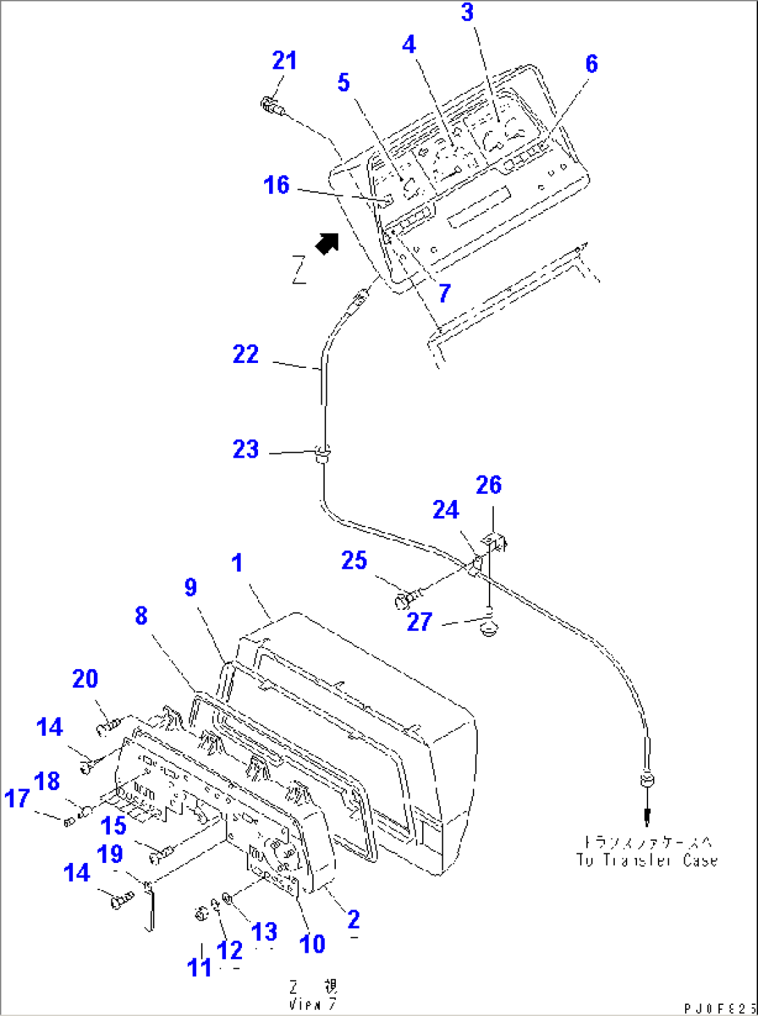 GAUGE AND SENSOR (INSTRUMENT PANEL) (WITHOUT CAB AND OVERSEA)(#11258-)