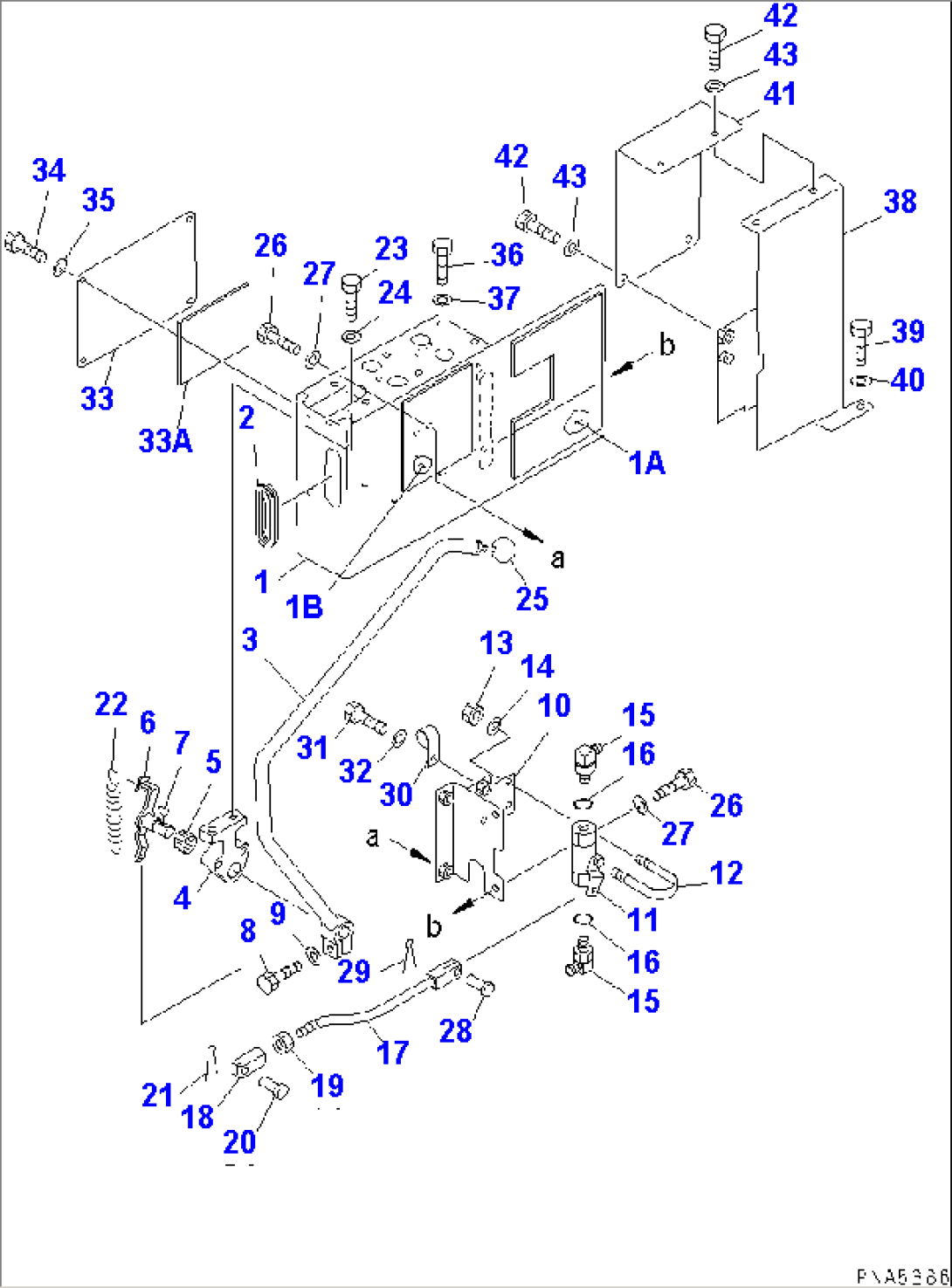 LEFT STAND (STAND AND REAR COVER)(#15001-15199)