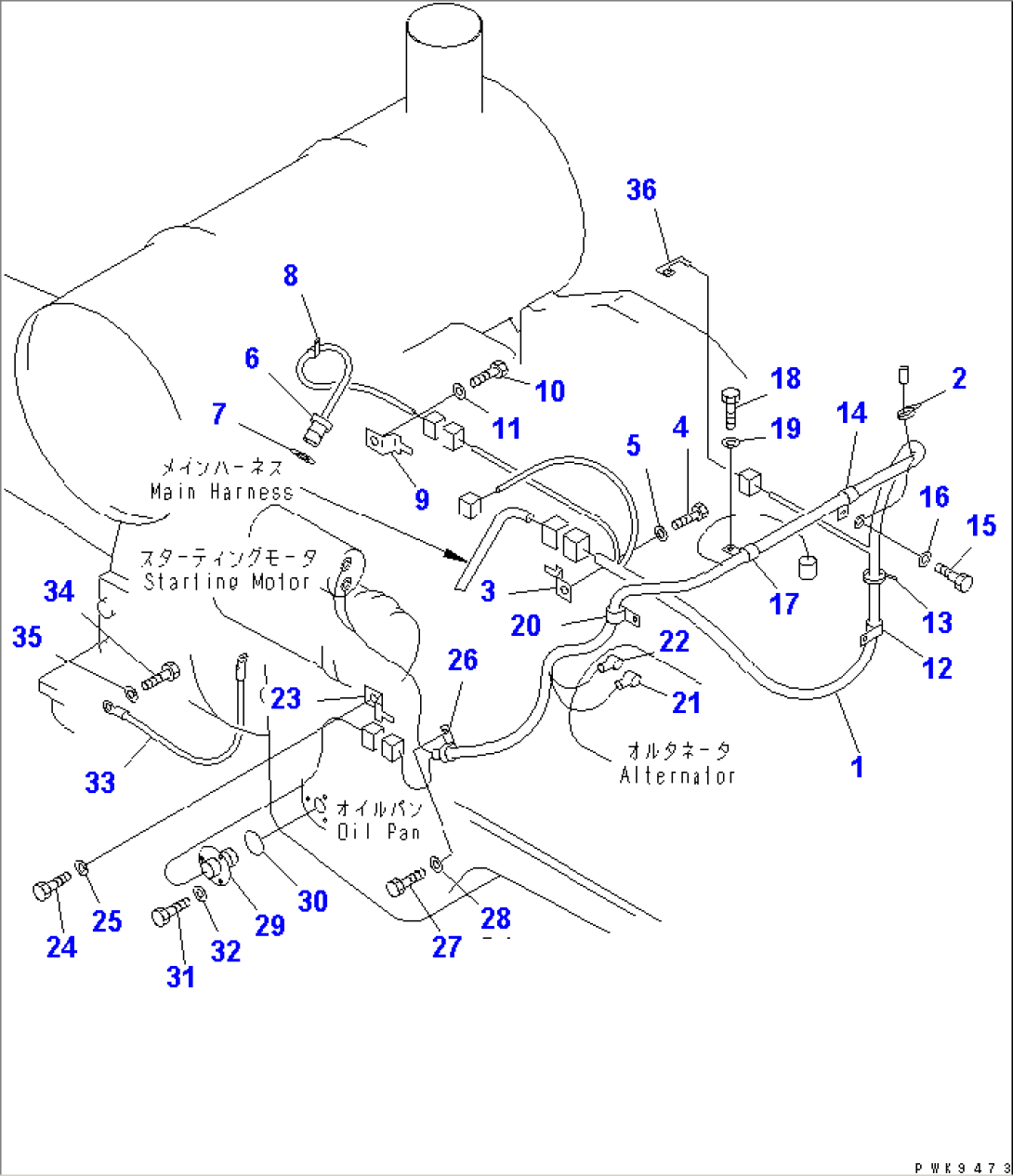 WIRING (ENGINE HARNESS)(#K32001-)