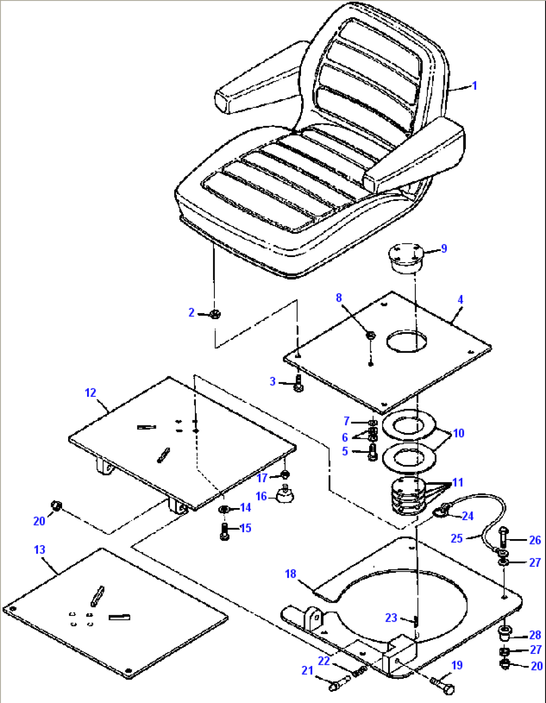SEAT MOUNTING S/N 62145 & UP