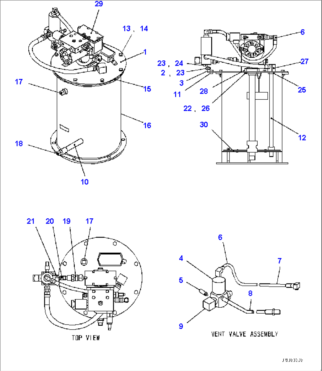 Platform R.H., Auto-greasing Pump (#80229-)