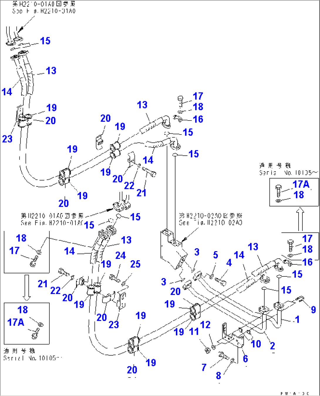 HYDRAULIC PIPING (BLADE LIFT LINE) (3/4)