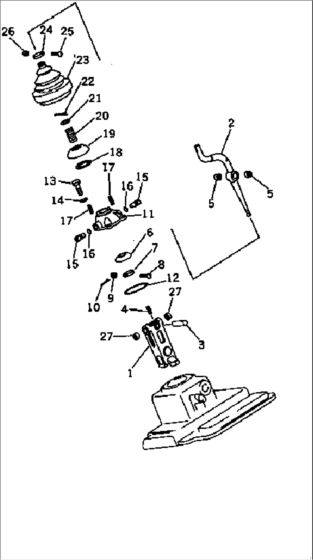 GEAR SHIFT LEVER (NOISE SUPPRESSION FOR EC) (D60A-8A)(#45330-)