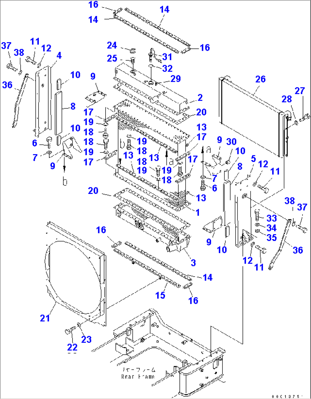 RADIATOR (RADIATOR AND MOUNTING) (WITH BRAKE COOLING SYSTEM)(#52001-)