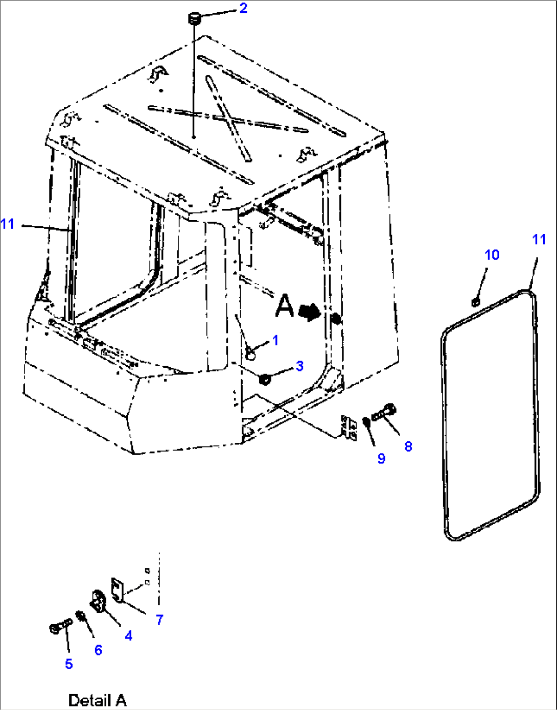 K0210-09A0 CAB CAP AND DOOR RELATED PARTS