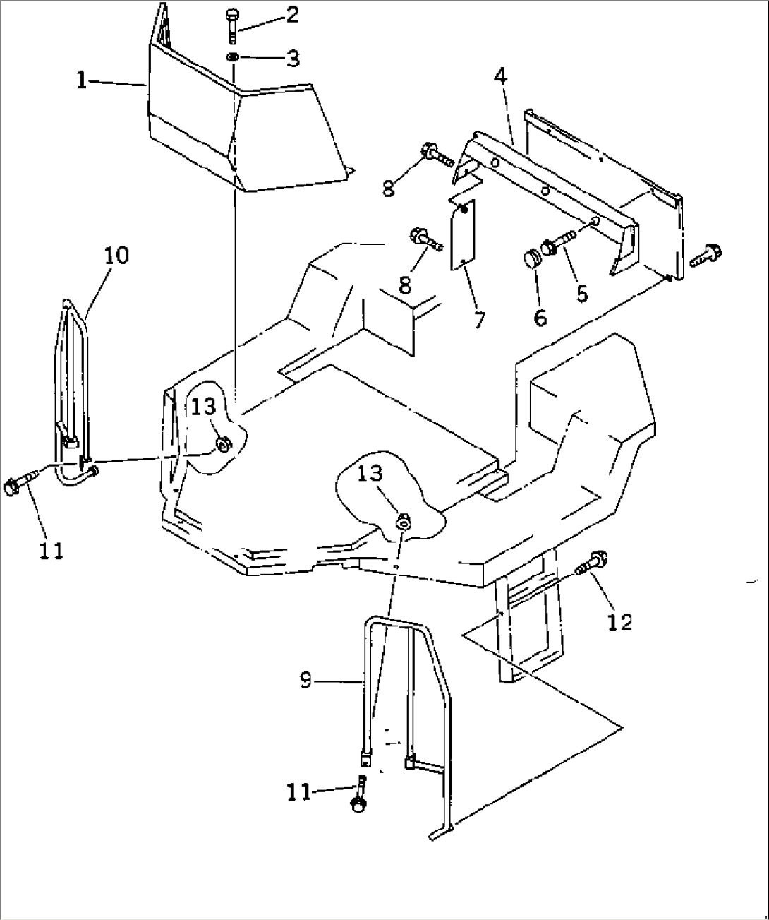 FLOOR GUARD (WITHOUT CAB)(#20001-)