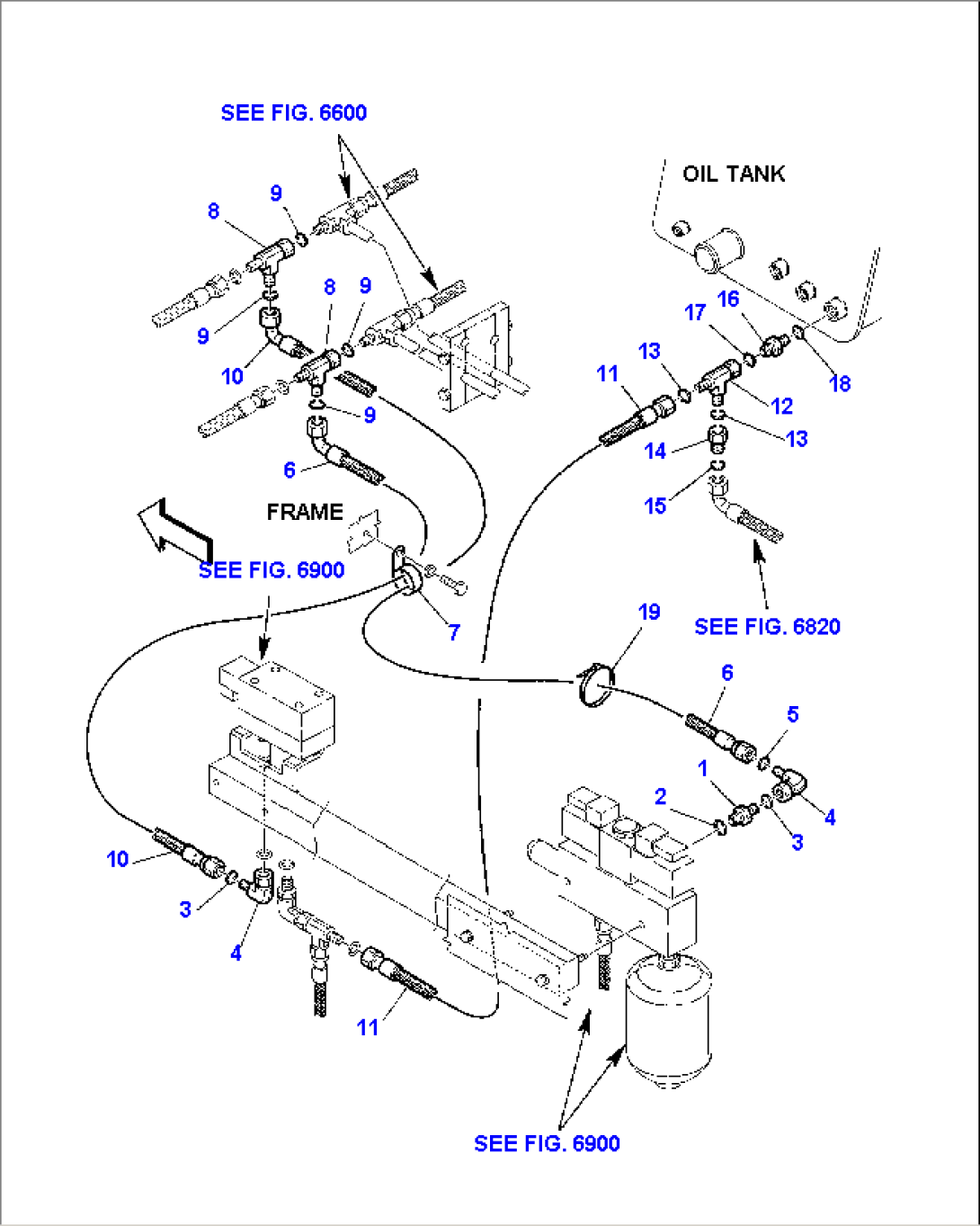 HYDRAULIC PIPING (RIDE CONTROL) (WITH HAMMER) (2/2) (OPTIONAL)