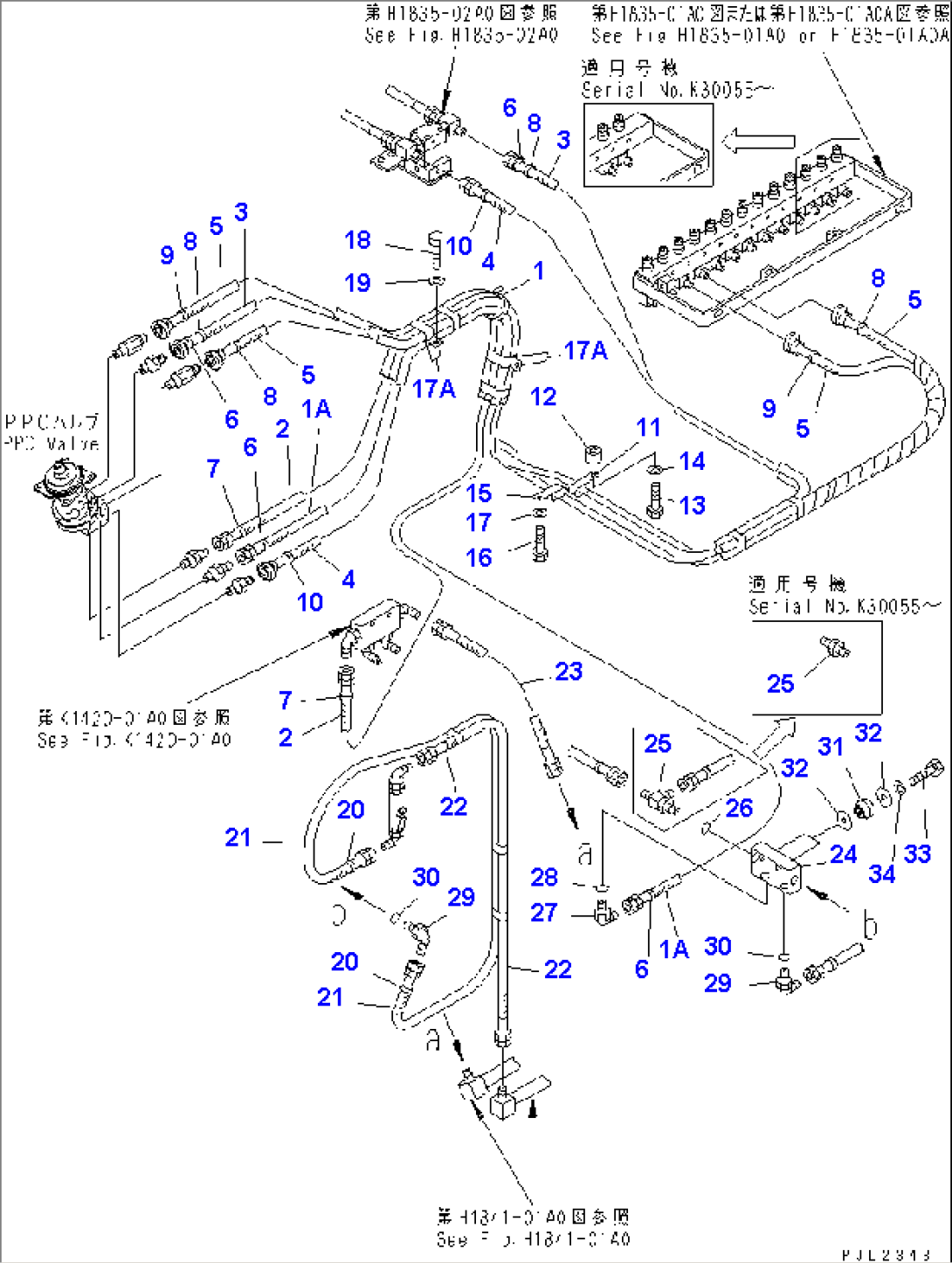 PPC WORK LINE (HOSE¤ R.H.)(#K30001-K31999)