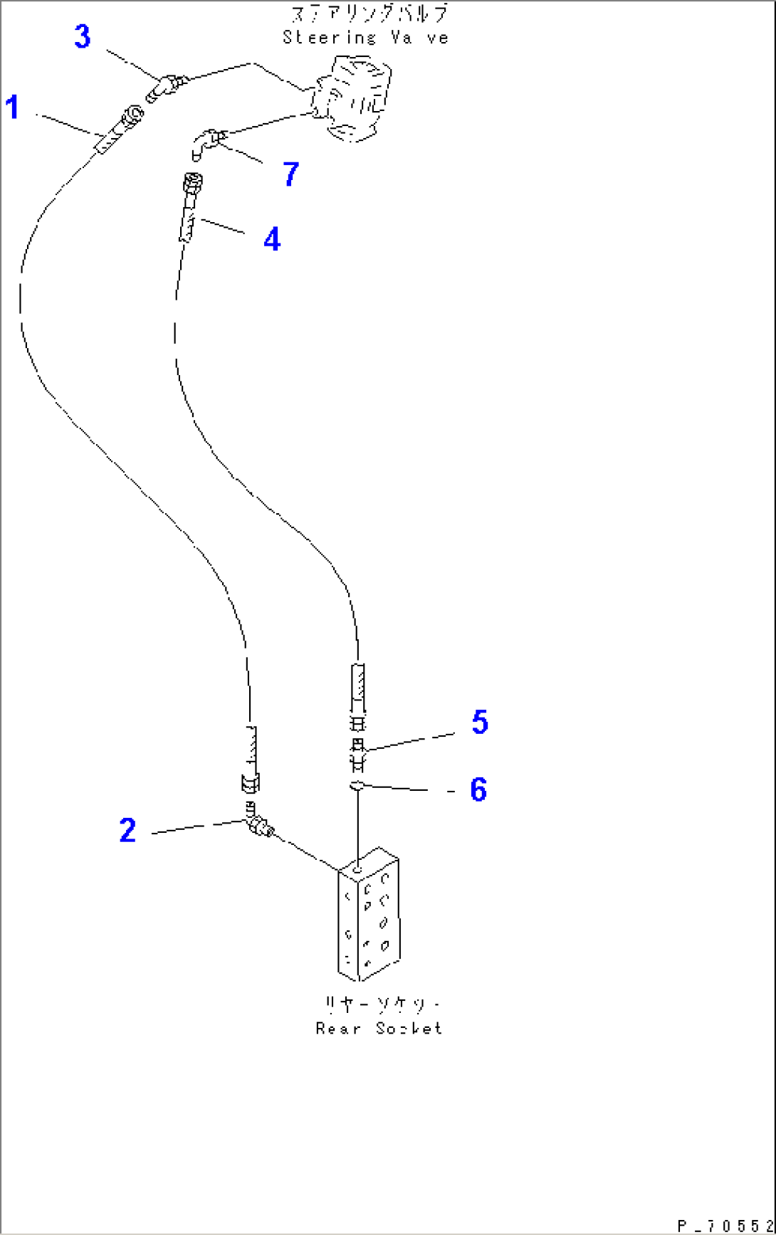 STEERING PIPING (4/5) (STEERING VALVE LINE)