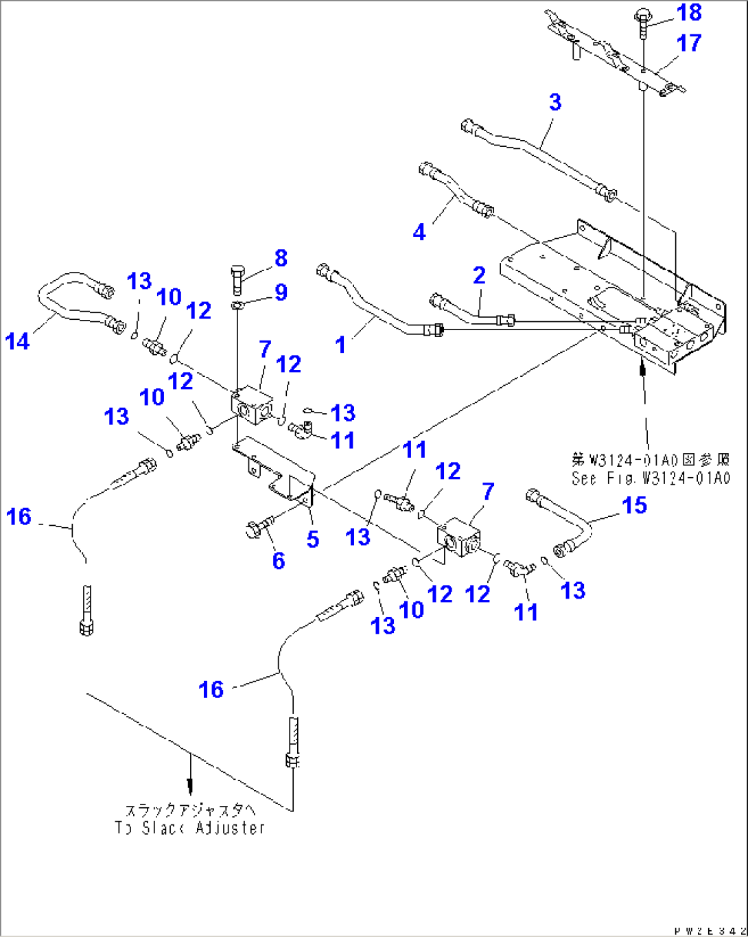 ASR CHASSIS (ASR REAR BRACKET) (HYDRAULIC PIPING)(#15001-15024)