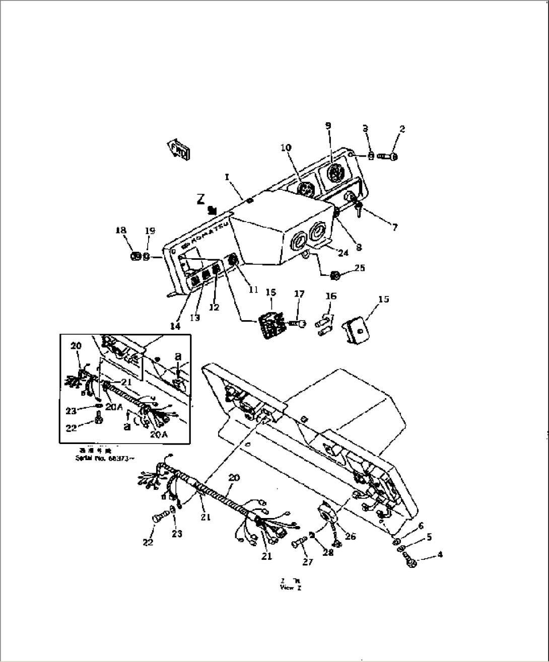 INSTRUMENT PANEL (FOR LEVER STEERING) (WITH ROPS CAB)