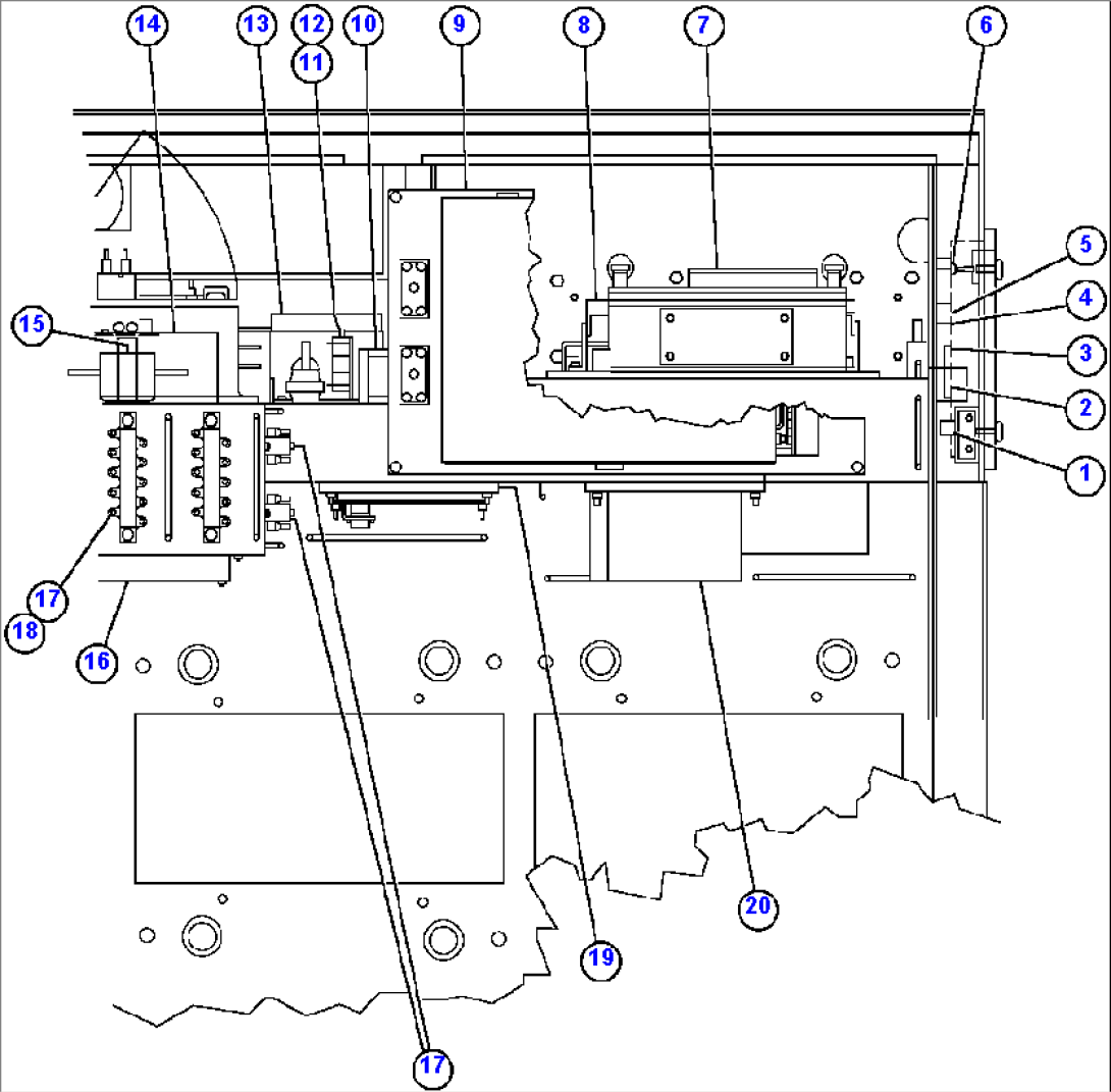CONTROL CABINET (INSIDE TOP RIGHT FRONT)