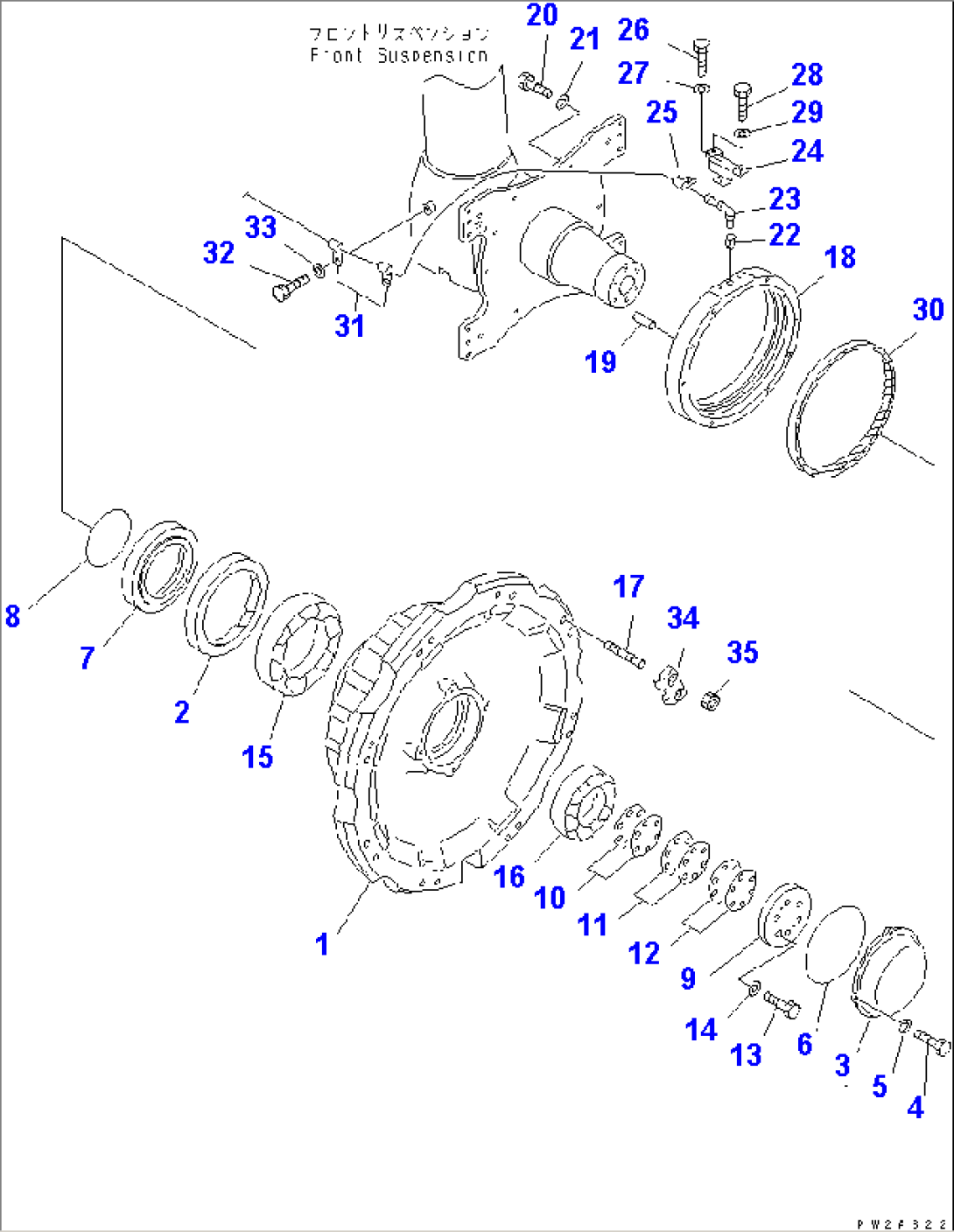 FRONT AXLE (LEFT HAND) (FRONT AXLE ASS