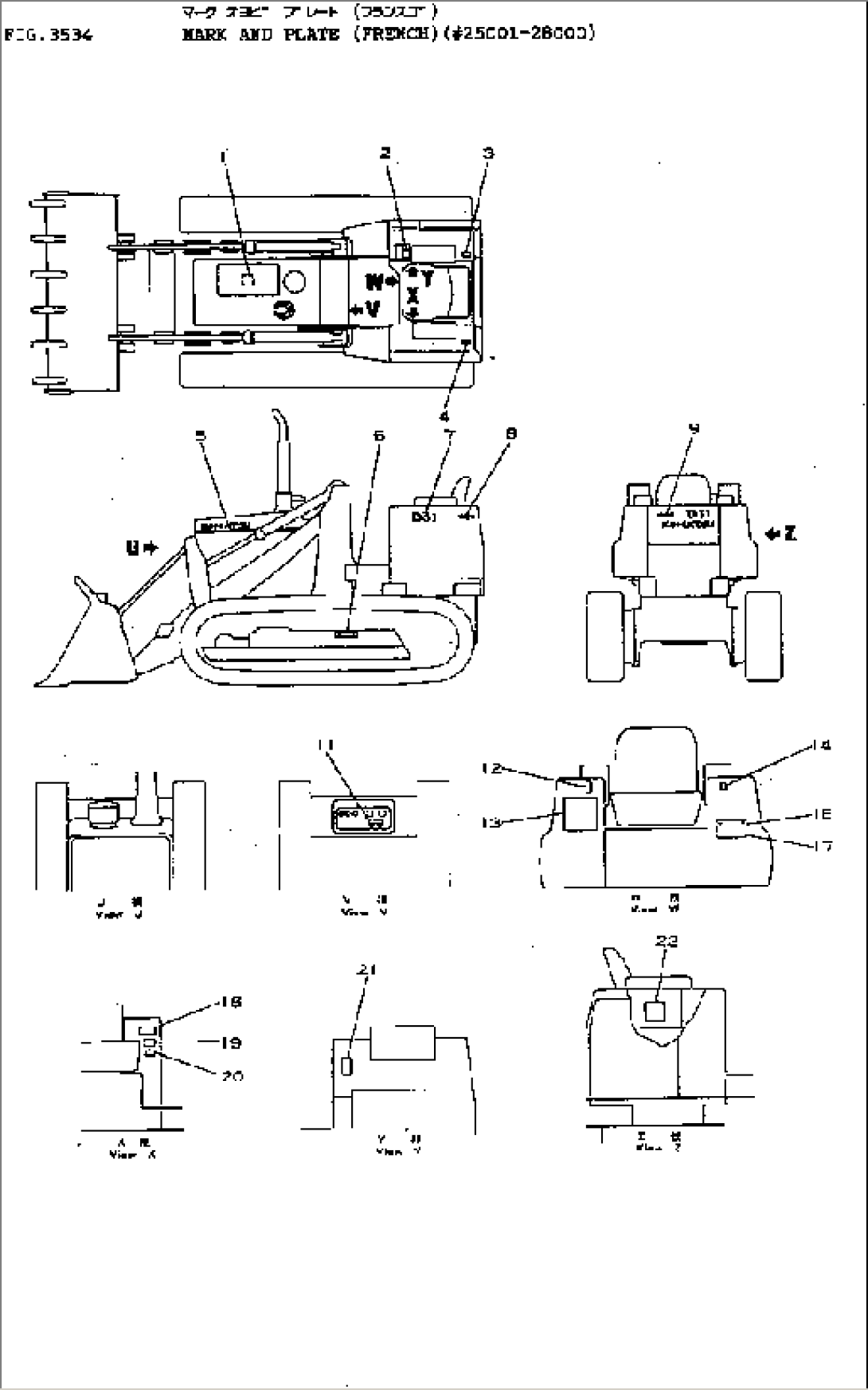 MARK AND PLATE (FRENCH)(#25001-28000)