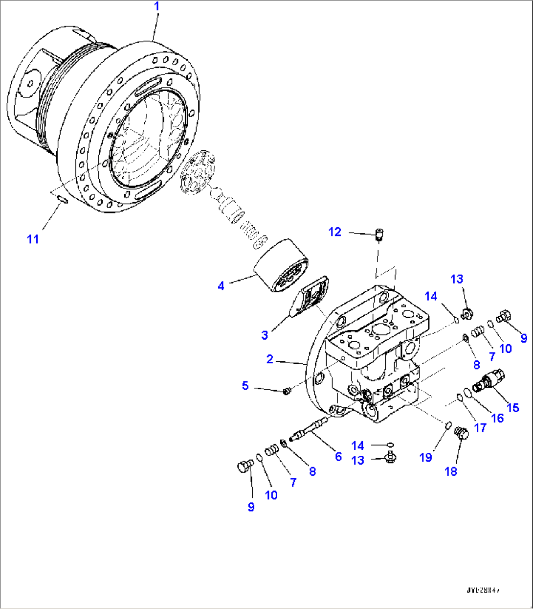 Final Drive, HST Motor, L.H. (1/4) (#30001-31847)