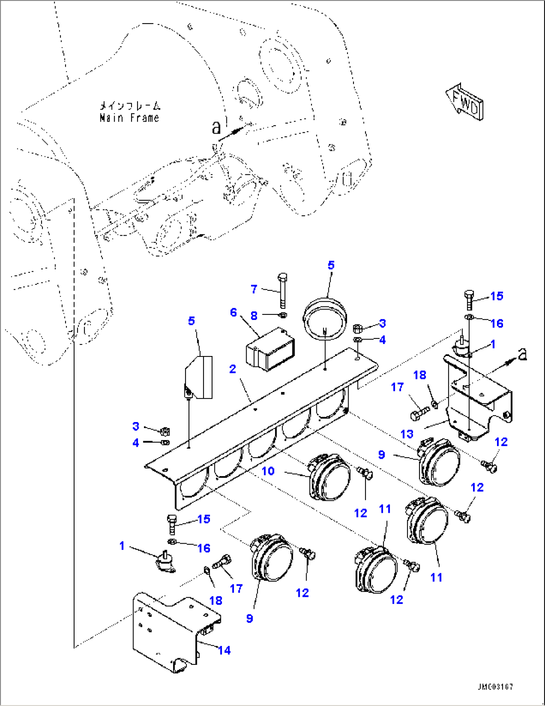 Rear Combination Lamp and Backup Alarm (#80137-)