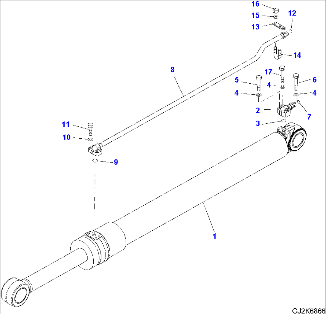 ARM CYLINDER (WITHOUT SAFETY VALVE)