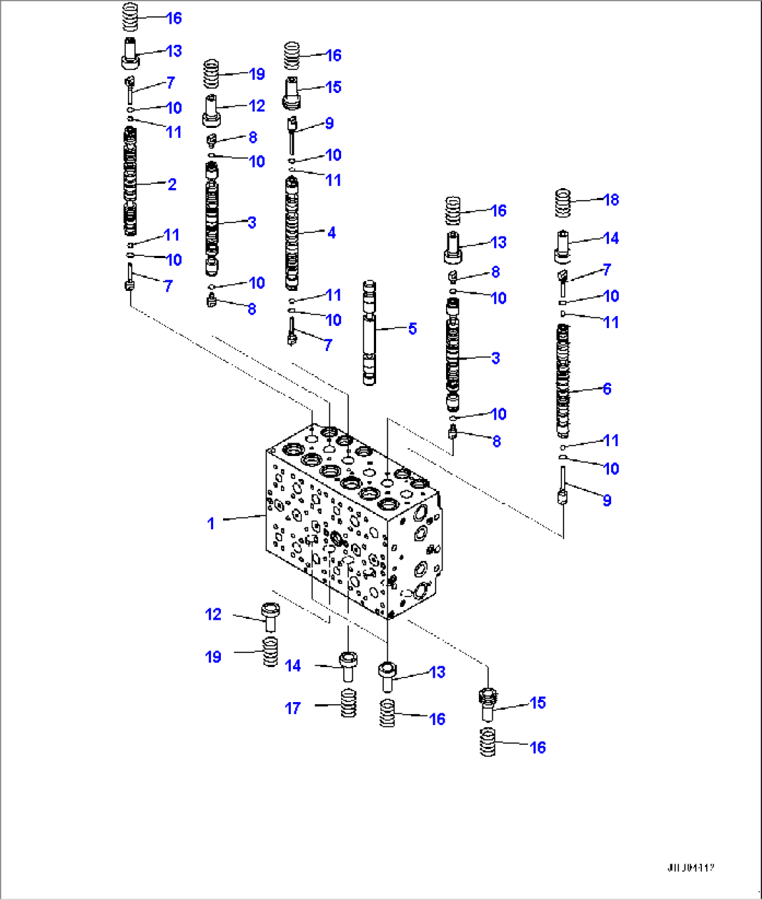 Main Control Valve, Inner Parts, Control Valve (1/21)