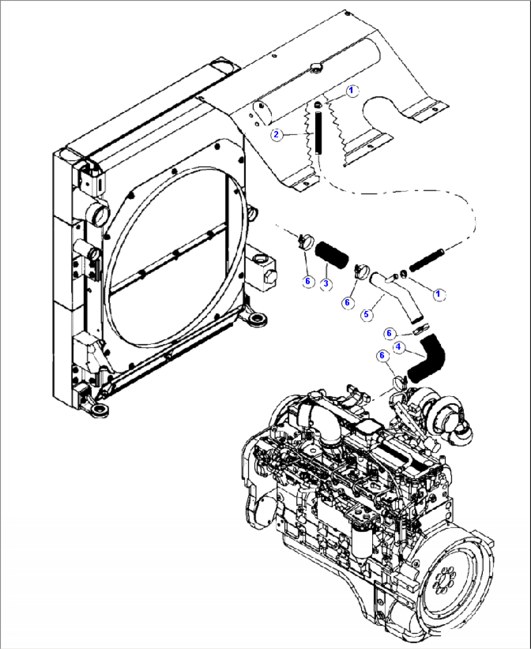 C0100-03A0 RADIATOR LOWER COOLING LINES