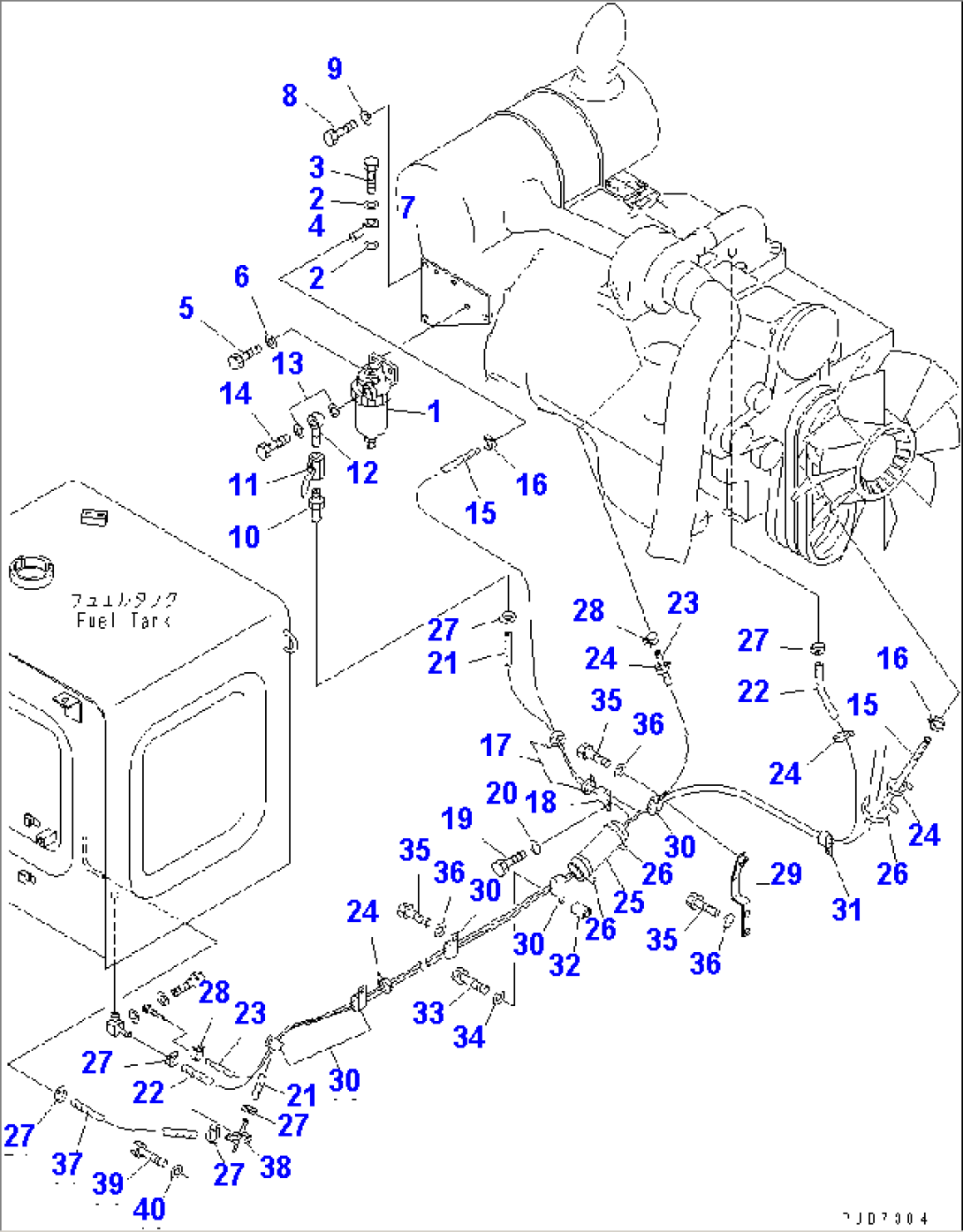 FUEL LINES (WITH WATER SEPARATOR) (COLD WEATHER A SPEC.)(#96514-)