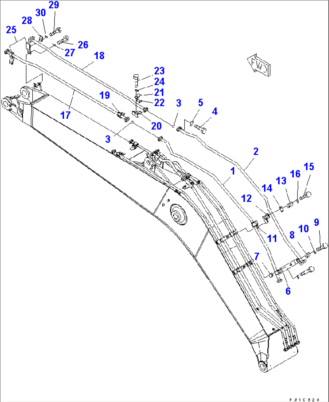 BOOM (ADDITIONAL LINE) (FOR ADDITIONAL PIPING)