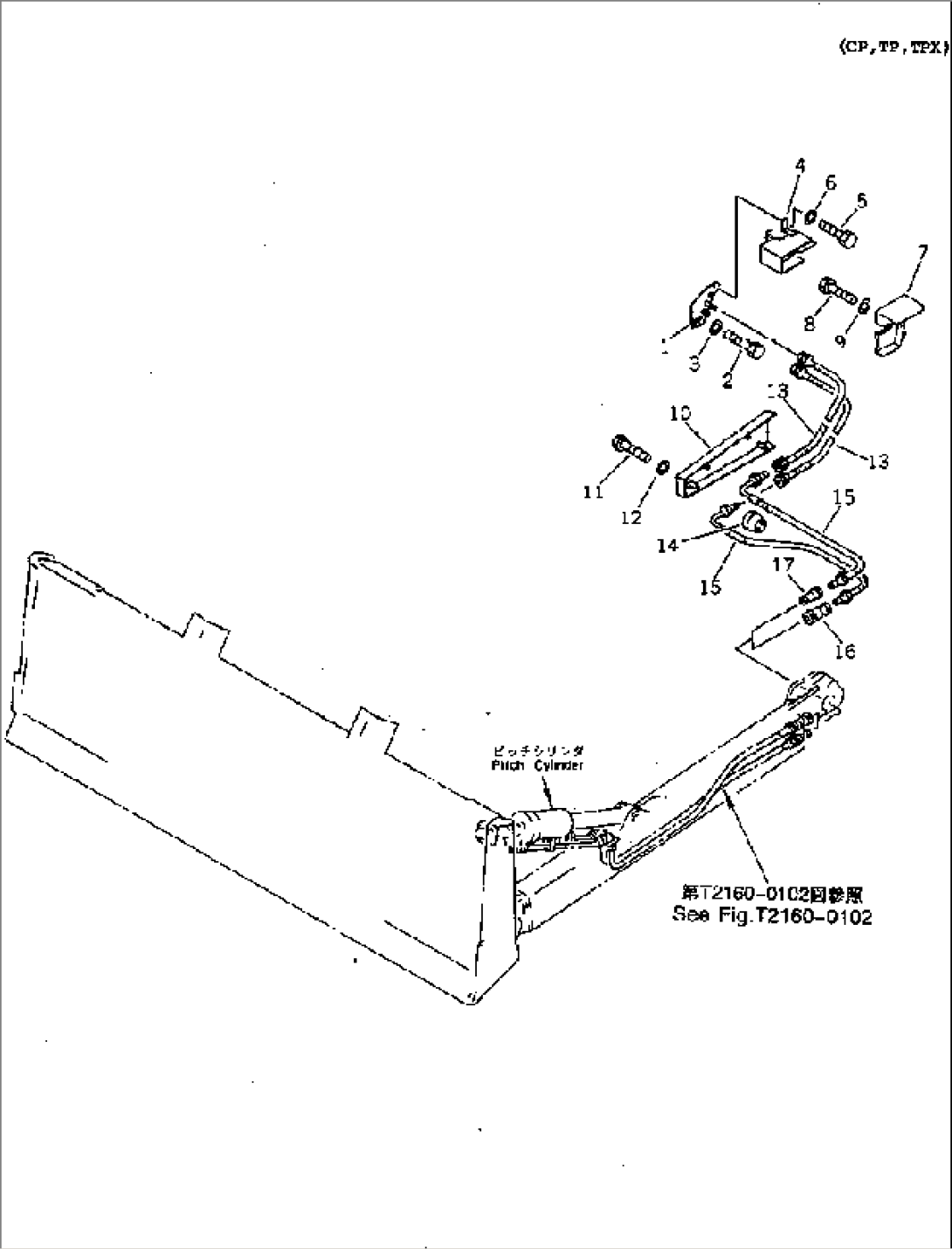 TILT LINE (TRACK FRAME SIDE) (FOR PITCH DOZER)