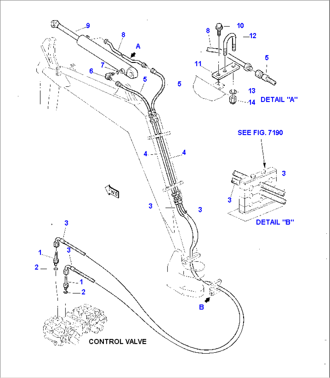 HYDRAULIC PIPING (ARM CYLINDER LINE)