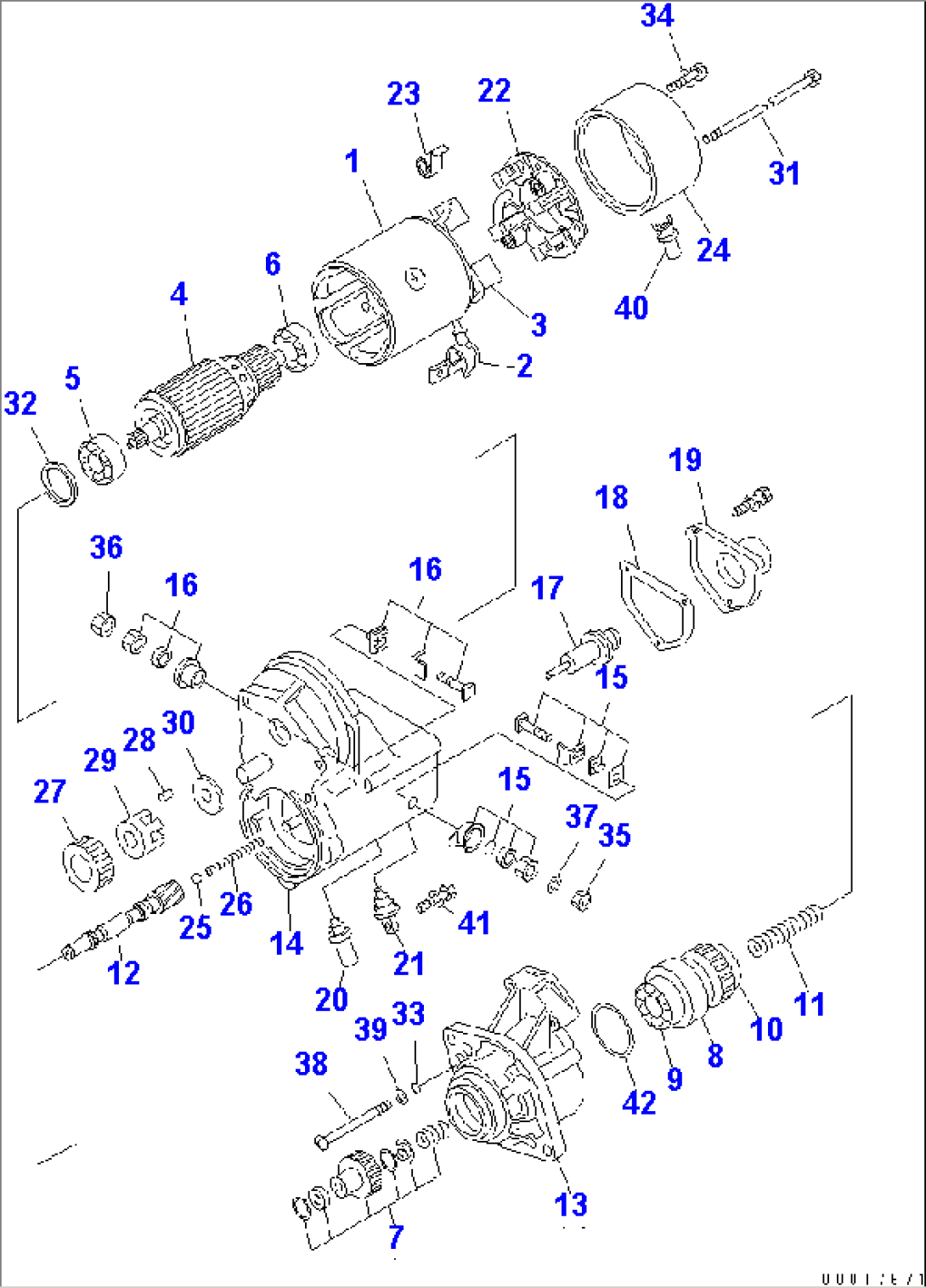 STARTING MOTOR (4.5KW) (INNER PARTS)(#26277757-26291398)