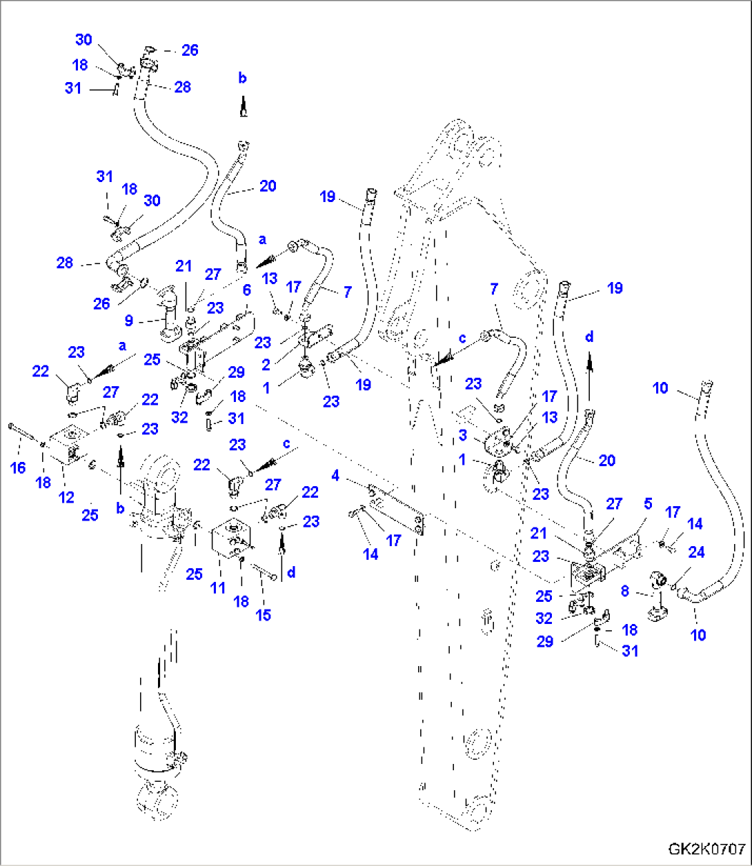 HYDRAULIC PIPING - ARM (2.1M)