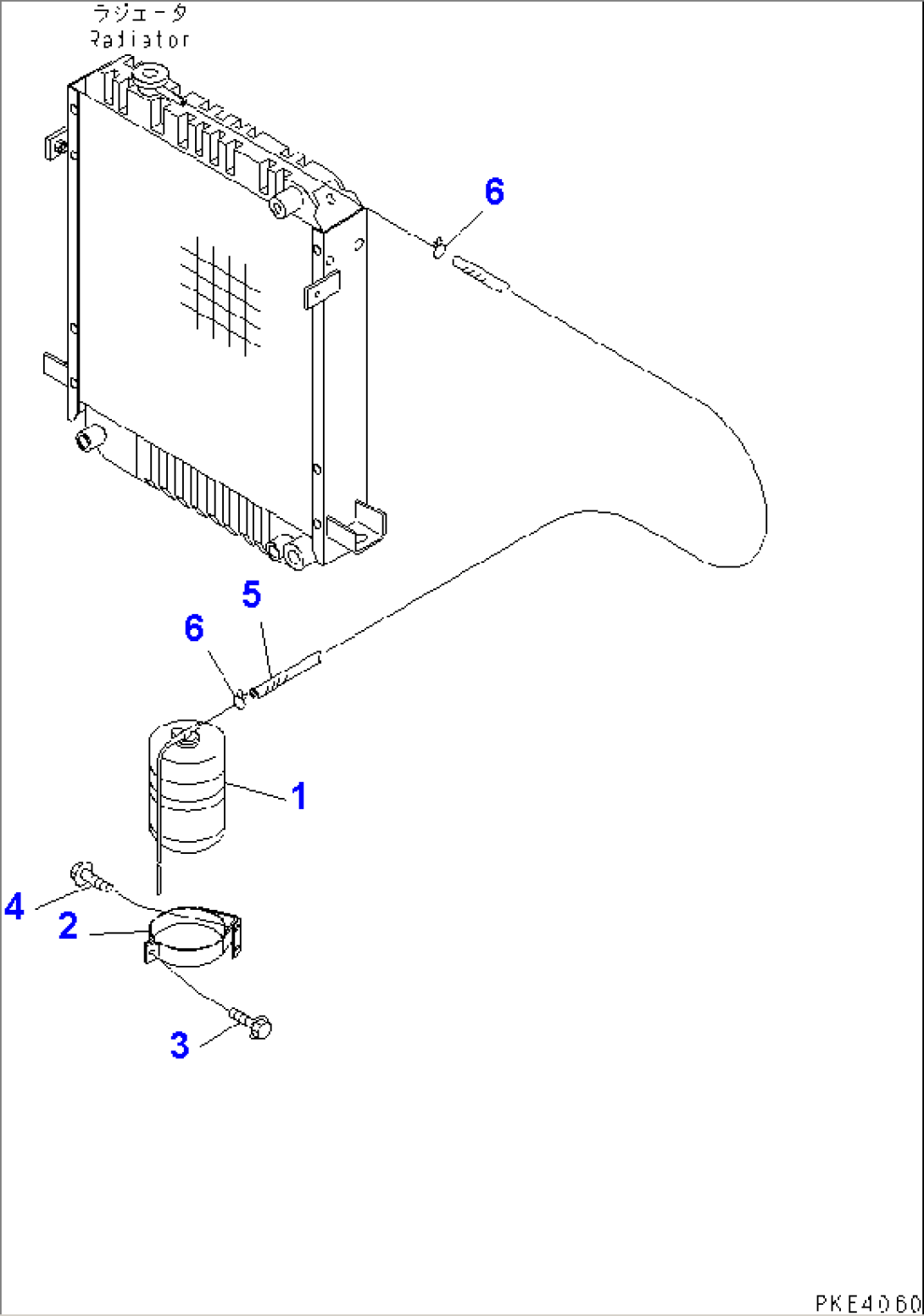 RADIATOR (RESERVE TANK AND PIPING)(#10001-11500)