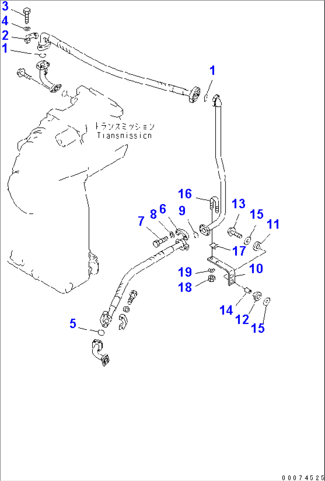 TORQUE CONVERTER AND TRANSMISSION LINE (TRANSMISSION PIPING)(#51075-)