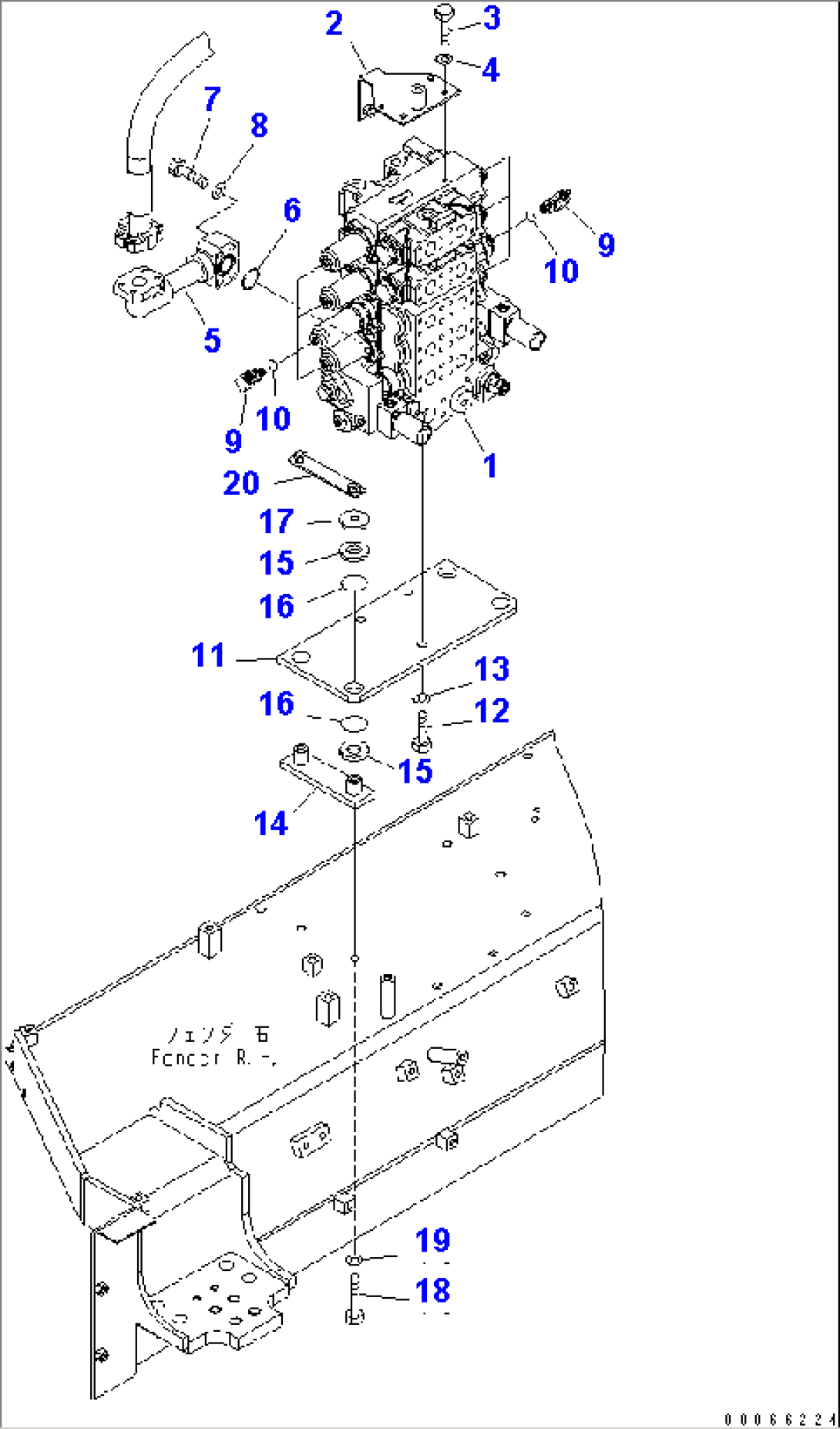 CONTROL VALVE (FOR VARIABLE MULTI RIPPER)(#11001-)