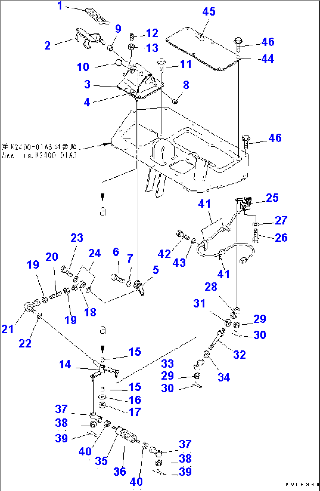 FLOOR (DECCEL PEDAL AND CABLE) (EC SPEC.)(#65275-)