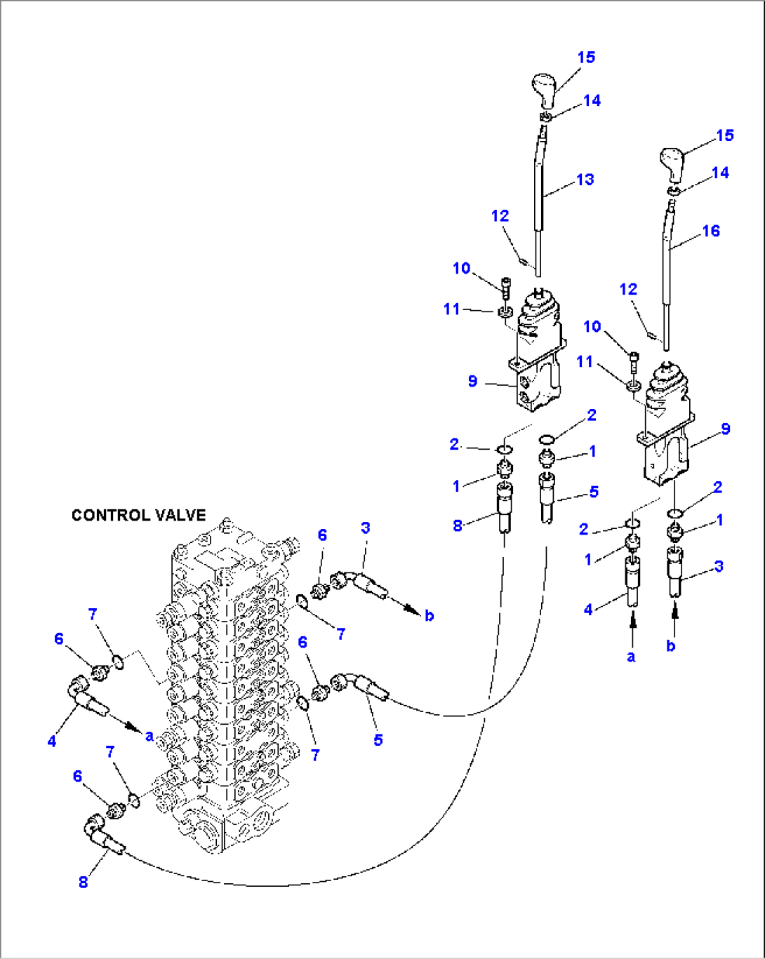 OUTRIGGER CONTROL LEVER (1/2)