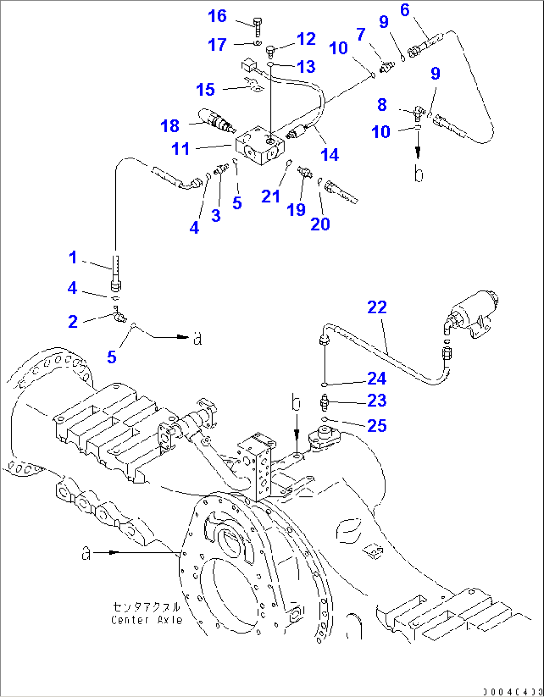CENTER BRAKE COOLING (DIFFERENTIAL LOCK LINE)(#2001-)